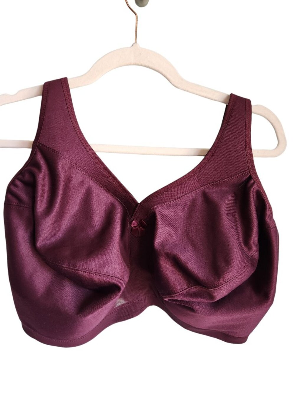 Glamorise Bra 40K Red Burgundy Womens MagicLift Active Support Wirefree Bra 1005